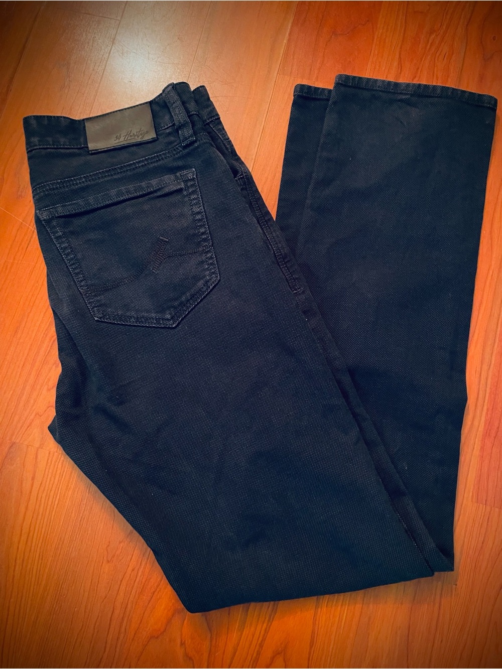34 Heritage Courage Mens Mid Rise Straight Leg Jeans Dark Wash Blue 32x34